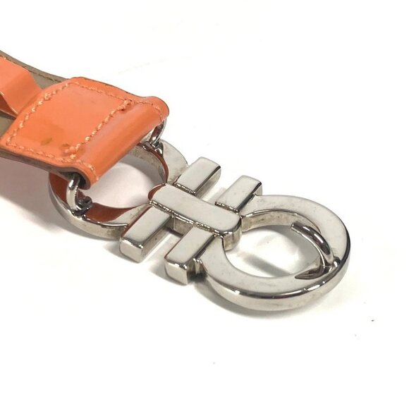 Salvatore Ferragamo Gancini logo buckle Accessories belt Leather Orange - Picture 9 of 16